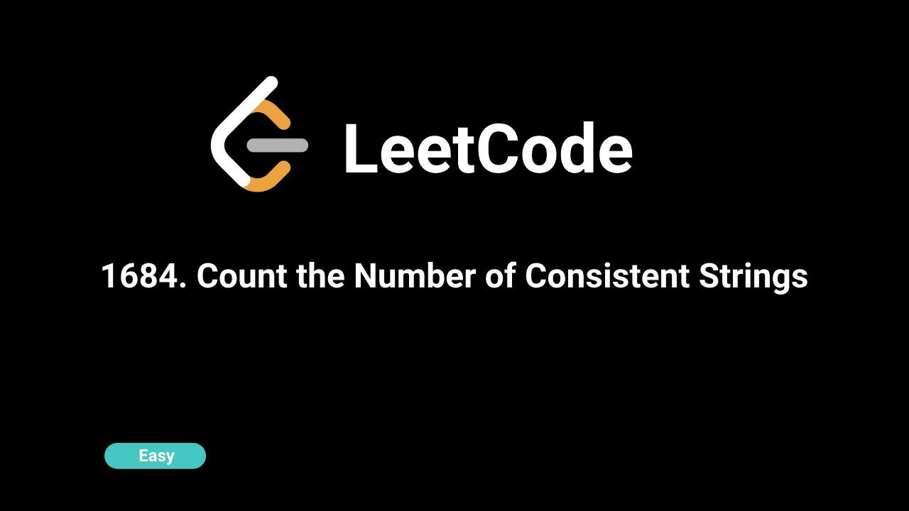 1684. Count the Number of Consistent Strings