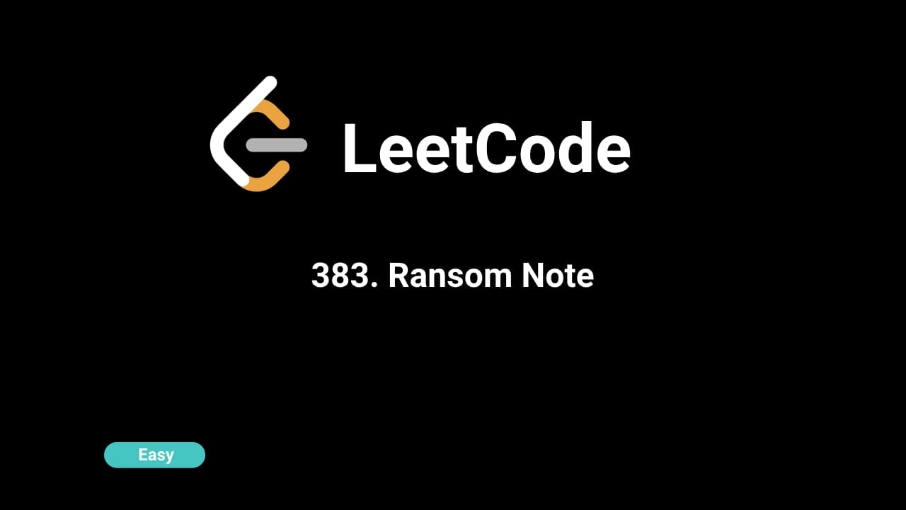 383. Ransom Note